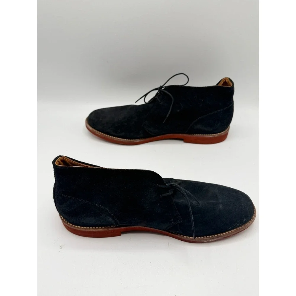 Walk-Over Mens Suede Chukka Boots Black Red Brick Sole 35010I Size 12 No Box